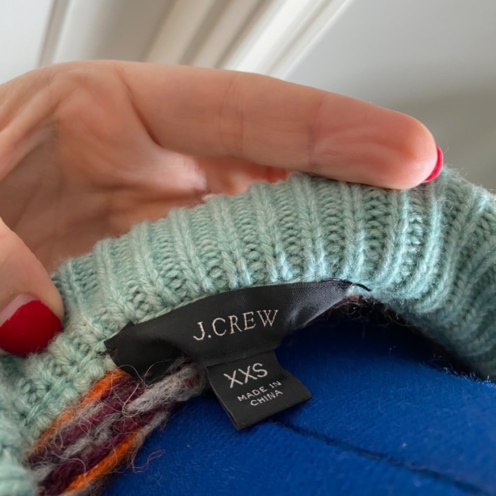 J Crew Zig Zag Fair Isle Wool Sweater - Picture 5 of 5